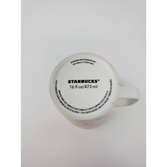 STARBUCKS 2014 RED STARS COFFEE MUG BLACK SIREN 16 OUNCES - Picture 11 of 12
